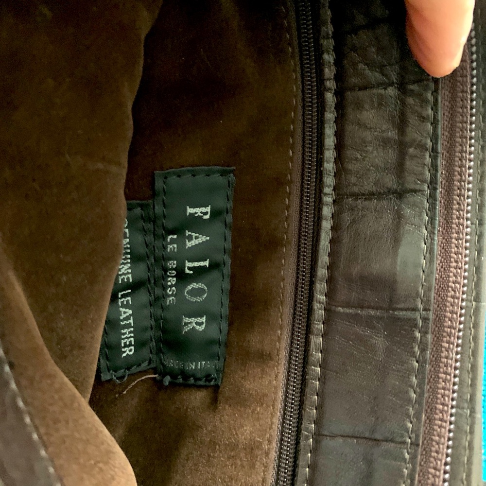 Falor genuine brown leather bag